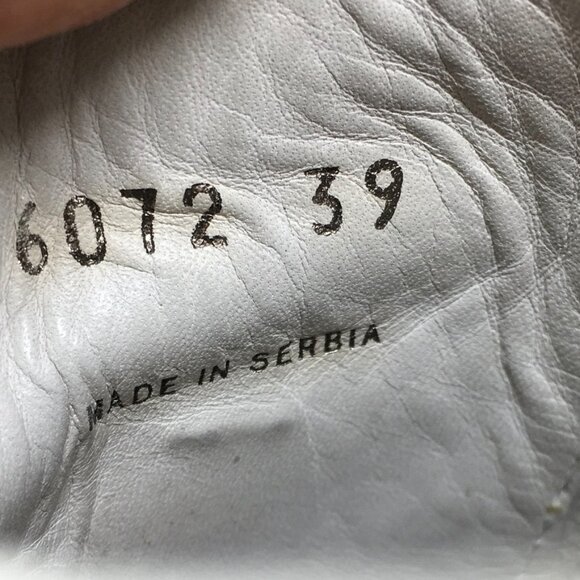 Prada Lace Up Platform Leather Brogue Shoes White leather Silver Toe Womens 39 - Picture 8 of 15